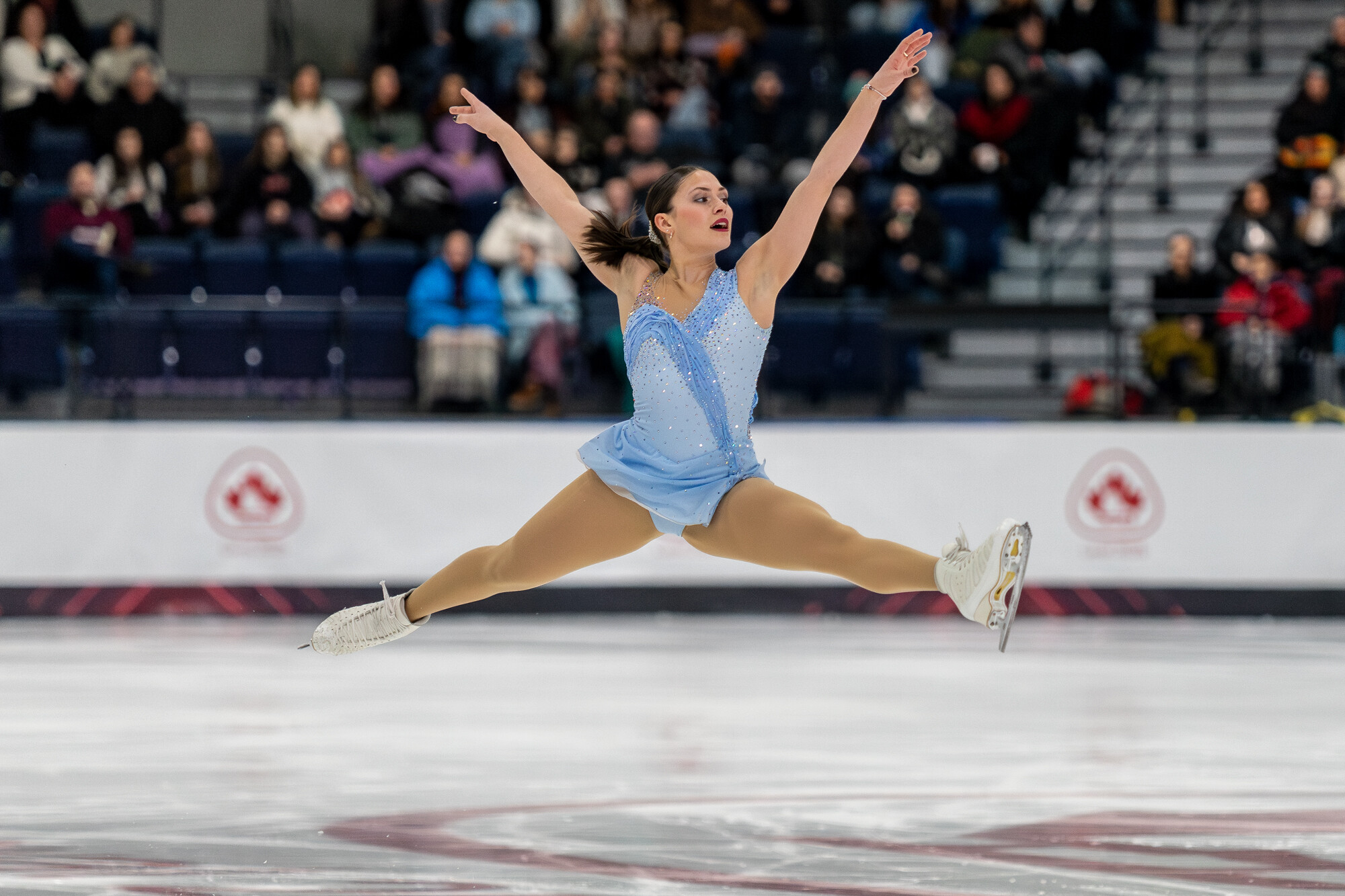 Marie-Raphaele Savoie at the 2025 Canadian National Skating Championships at Place Bell in Laval, Quebec on January 19, 2025. | Photo: Kieron Yates