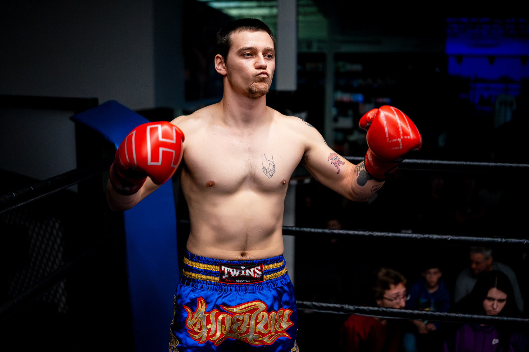 Tyler Dupras prepares to fight at MFL 41 in Chambly, Quebec, December 14, 2024 | Photo: Kieron Yates