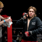 Kaden Bond gets ready to fight at MFL 41 in Chambly, Quebec, December 14, 2024 | Photo: Kieron Yates