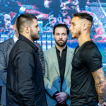 January 23, 2025 - Erik Bazinyan faces off with Steven Butler at Espace Saint-Denis ahead of their bout on March 14, 2025. | Photo: Kieron Yates